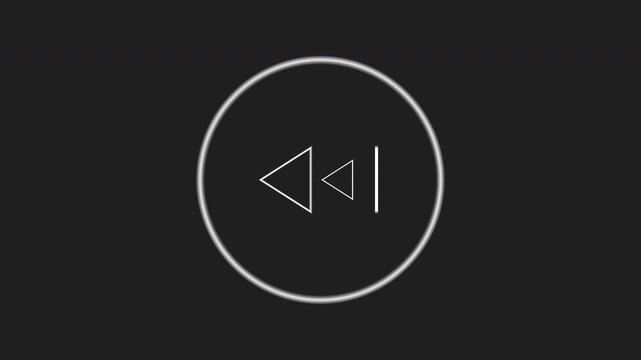 Rewind button with triangles and line, great for concept illustrations, technology designs, web graphics, or video production assets.