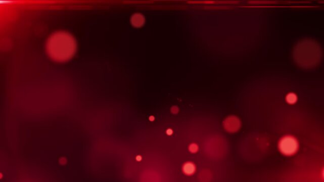 red particles abstract background with shining red Floating Dust Particles Flare Bokeh star on Black Background. Futuristic glittering in space
