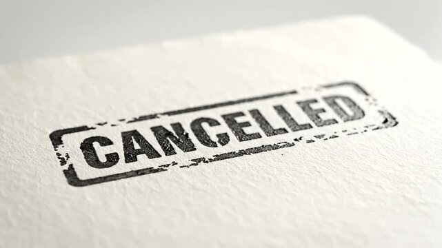 Closeup of rubber stamp and cancelled.