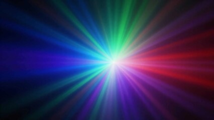 Obraz premium Dynamic colorful spectrum light burst with energetic radial motion effect