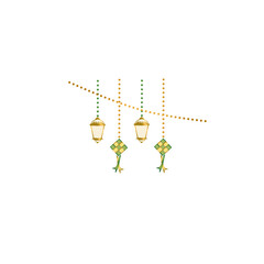 Gold islamic lantern 