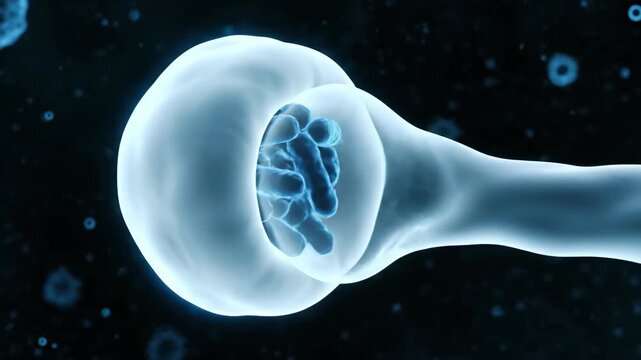 3D Visualization of White Blood Cell Phagocytosing Bacteria