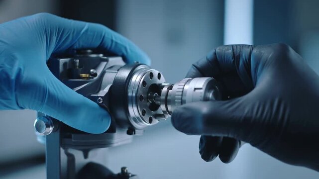 Precision Assembly: Expert Hands Crafting High-Tech Components