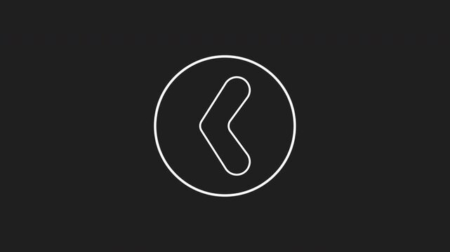 Rewind button with a left arrow in a circle suitable for navigation, direction, and web design visuals. Arrow icon concept.