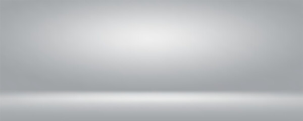 White grey studio room. Limbo light background. Abstract 3d gradient backdrop for product presentation.