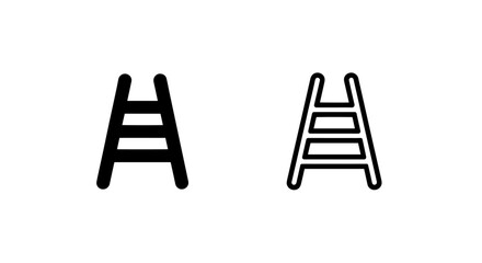 Simple Ladder Icon Design Representing Career Advancement and Personal Development Path