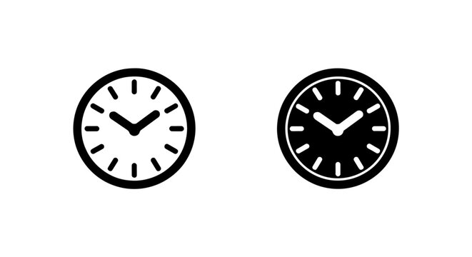 Essential Timekeeping and Deadline Reminder Vector Icons for Digital Interfaces and Productivity Tools