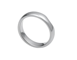 Gleaming polished silver band with a smooth, curved design