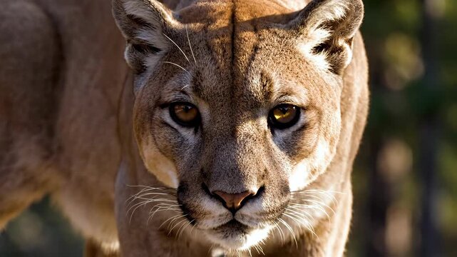 Intense cougar face