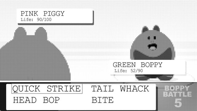 Pixelated Generic Anime Monster Battle Game for Corner Pin