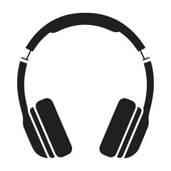 Headphones Icon Vector &ndash; Music Audio Headset Silhouette