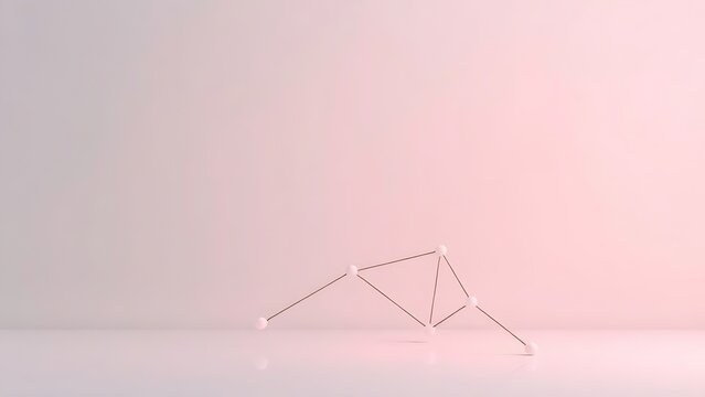 chro. Modern communication concept with abstract connections in a clean minimalist design and soft gradient lighting. product launch decks.
