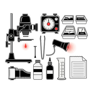 Explore vintage photography with this classic darkroom equipment setup, perfect for creative retro projects and nostalgic artistic expressions with analog film