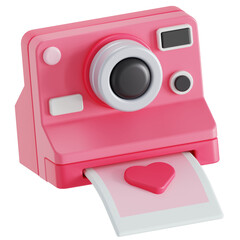 Polaroid for wedding 3D illustration