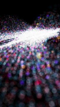 Abstract video background featuring flowing particles, 4K.
