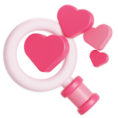 Find love 3D illustration
