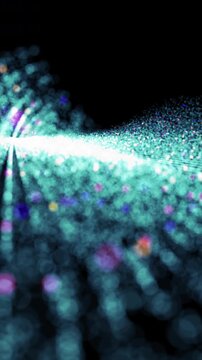 Abstract video background featuring flowing particles, 4K.