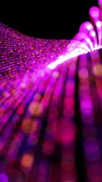 Abstract video background featuring flowing particles, 4K.