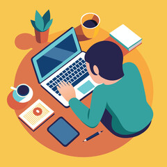 Digital Marketing Campaign Management Illustration Icon