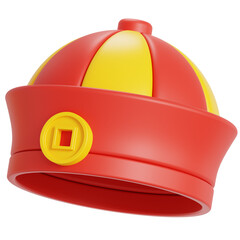 Chinese hat 3D illustration