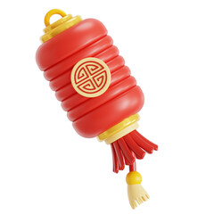 Lunar new year lantern 3D illustration