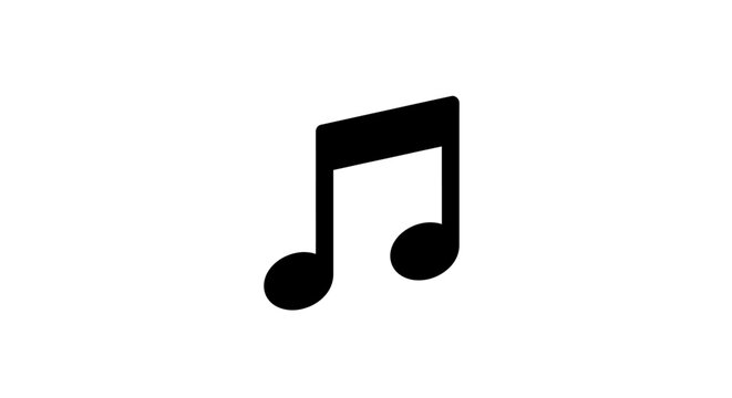 Black eighth note musical symbol.