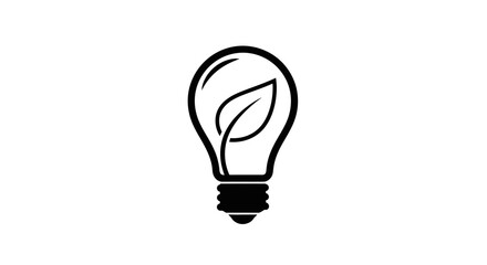 Eco friendly light bulb icon design.