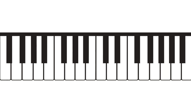 Close-up of piano keyboard keys.