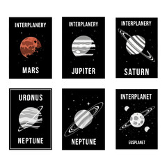 Minimalist Interplanetary Planets Poster Collection © M FAIZAL