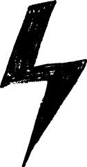 Thunder and lightning scribbles in crayon style. Hand-drawn bolt icons with fire energy, sketch elements, and grunge textures for punk graphics and street art backgrounds.