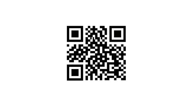Black and white QR code symbol.