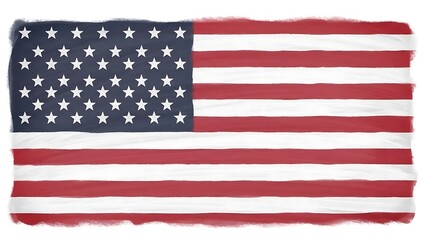 Obraz premium American flag with fifty white stars and thirteen stripes