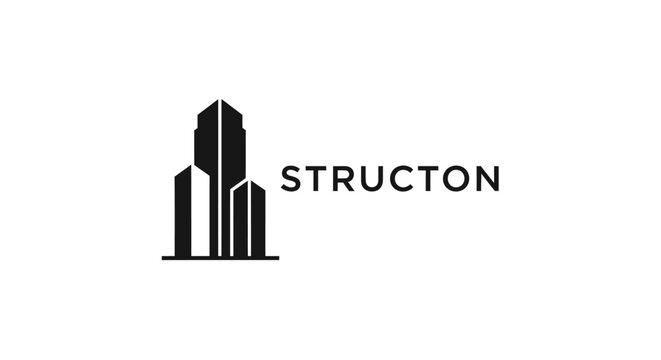Black and white company logo design.