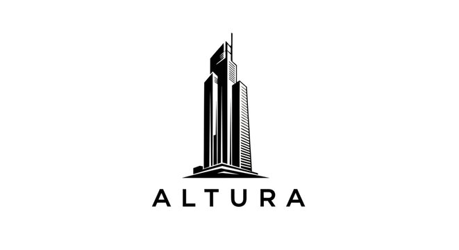 Altura logo with skyscraper design.