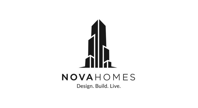 Nova Homes company logo design.
