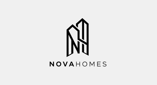 Nova Homes company logo design.