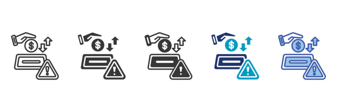 fake charity icon set consisting of multiple styles vector illustration