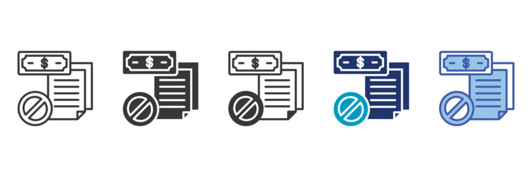 fake paper icon set consisting of multiple styles vector illustration