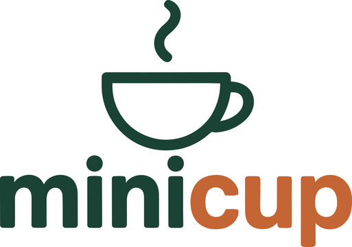 Minimal coffee cup logo vector with modern typography, ideal for caf&eacute; branding, coffee shop identity, beverage packaging, mobile app icon, and startup logo design.