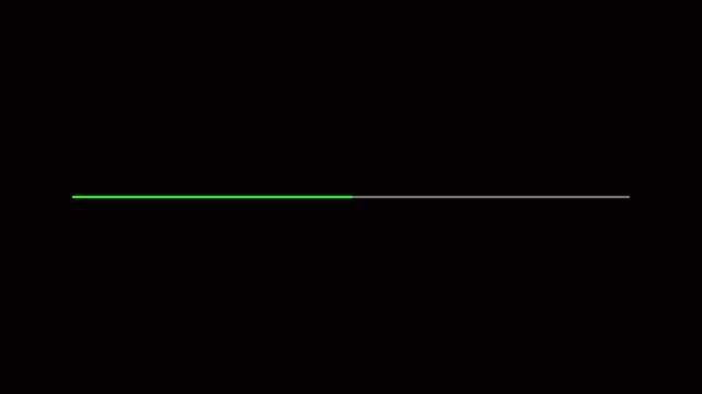 green and white Minimal Neon Line Transition Animation on Black Background