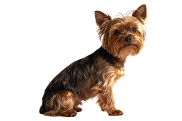 Adorable Yorkshire Terrier Dog in Studio Setting