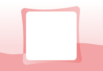 minimalist soft red and white gradient background with a rounded square frame for Minimalist Graphic Design or Presentation Templates