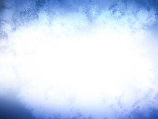 Abstrakcyjne niebiesko-białe tło z jasnym centrum i miękką, mglistą teksturą. Zimne.