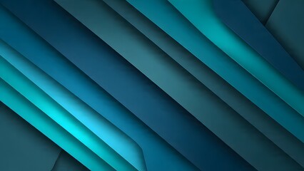 Obraz premium Abstract blue and green wave background featuring a striped metal texture and vector line pattern for a modern business wallpaper design