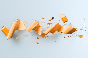 colored pencils on white background