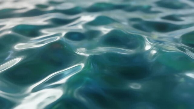 Dynamic blue water texture shows abstract ripples and light reflections