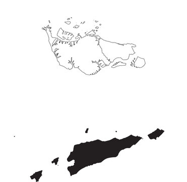 Turkmenistan Map with Cities and Antarctica Outline Vector Illustration