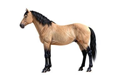 Obraz premium Buckskin Horse with Black Mane and Tail Standing