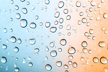 water drops on glass