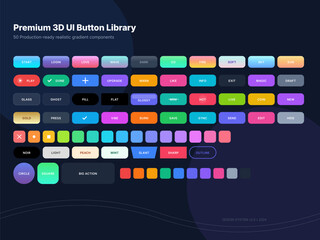 "This visual exudes a sleek, high-tech, and professional mood characterized by a vibrant yet organized aesthetic. The use of glowing 3D gradients against a dark, minimalist background creates
